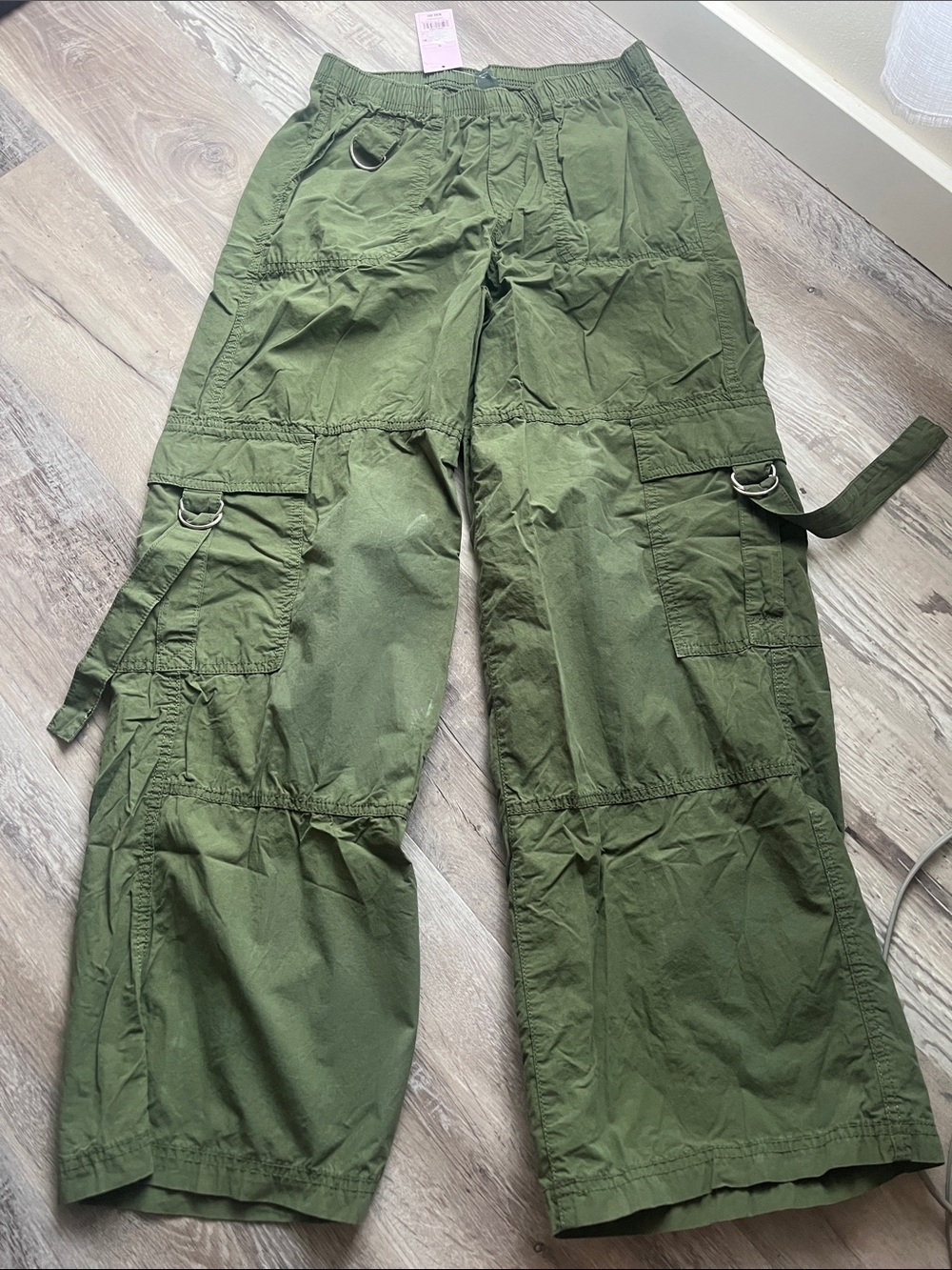 wild fable Olive Utility Cargo Pants with D-Ring Straps